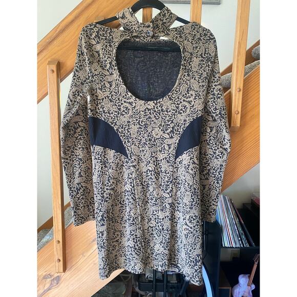 Free People night play ginger jacquard open back dress - Picture 5 of 5